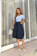 Saia Jeans Listrada