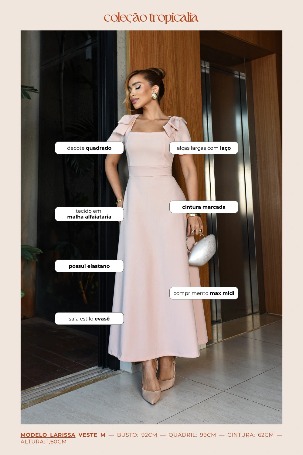 Vestido Laço Bell Rosé