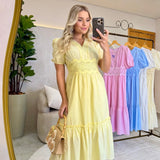 Vestido Bordado Midi Selena