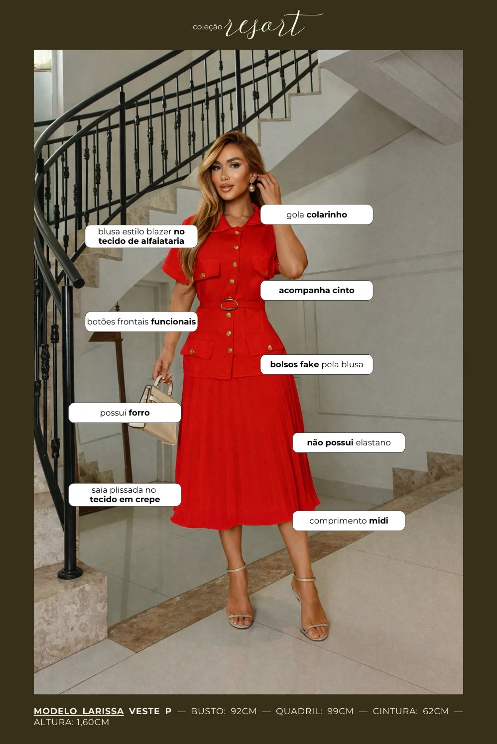 Conjunto Plissado Angélica