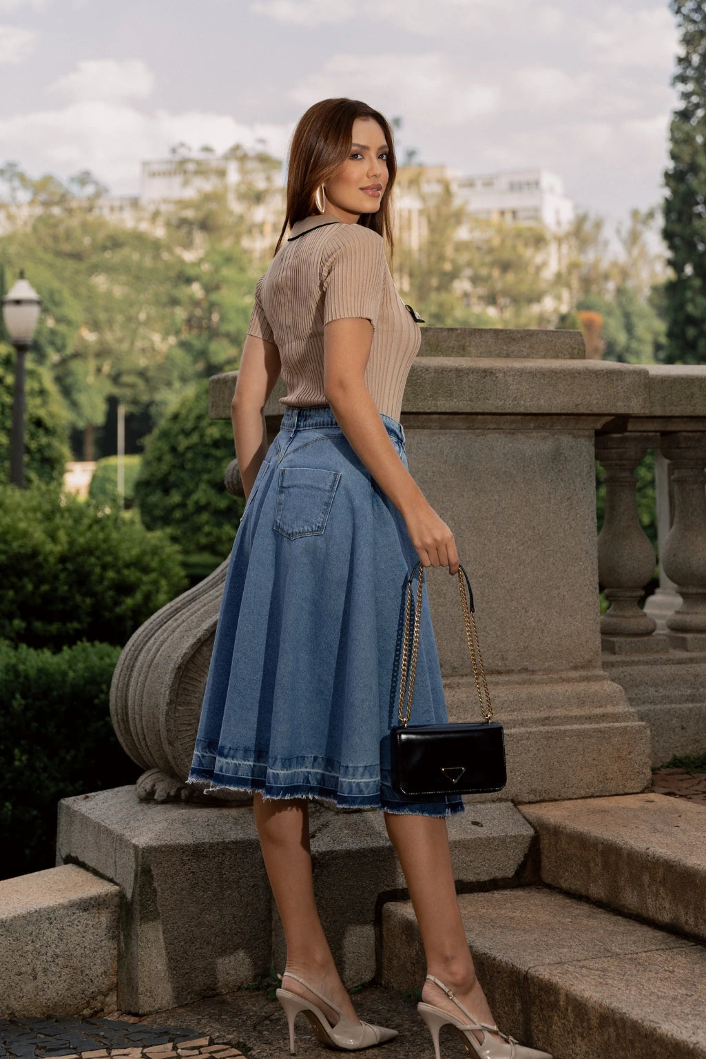 Blusa Tricot Bicolor