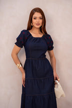 Vestido Bordado Corações