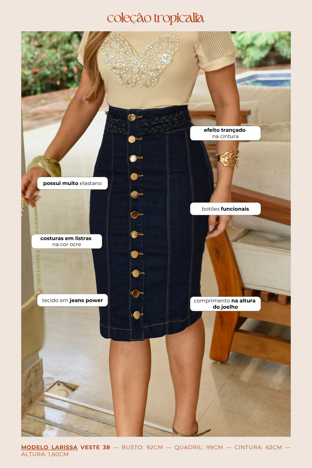 Saia Trançada Jamile