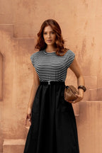 Vestido Listrado Marina