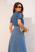 Blusa Jeans Coração