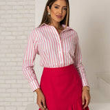 Camisa Listrada Celeste