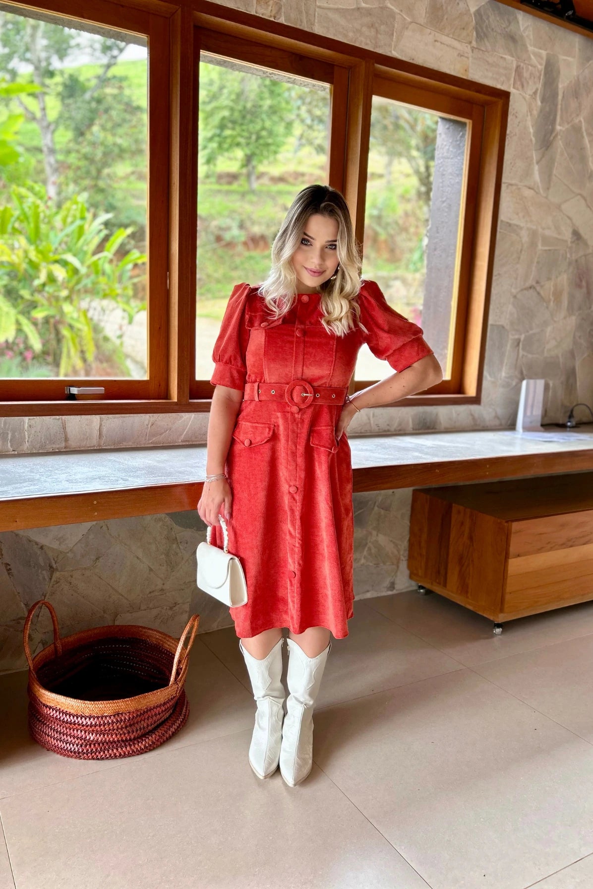 Vestido Veludo Marina