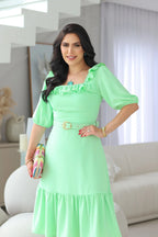 Vestido Babados Sabrina