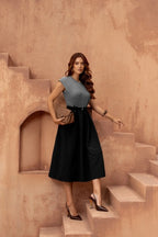 Vestido Listrado Marina