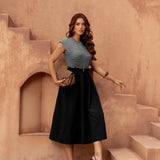 Vestido Listrado Marina