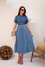 Blusa Jeans Coração