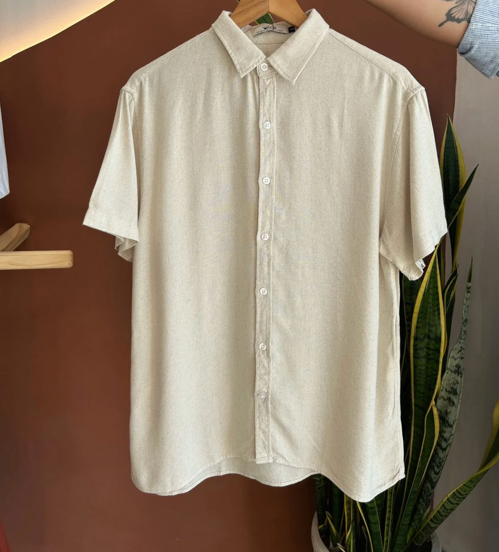 Camisa Linho Areia Clara