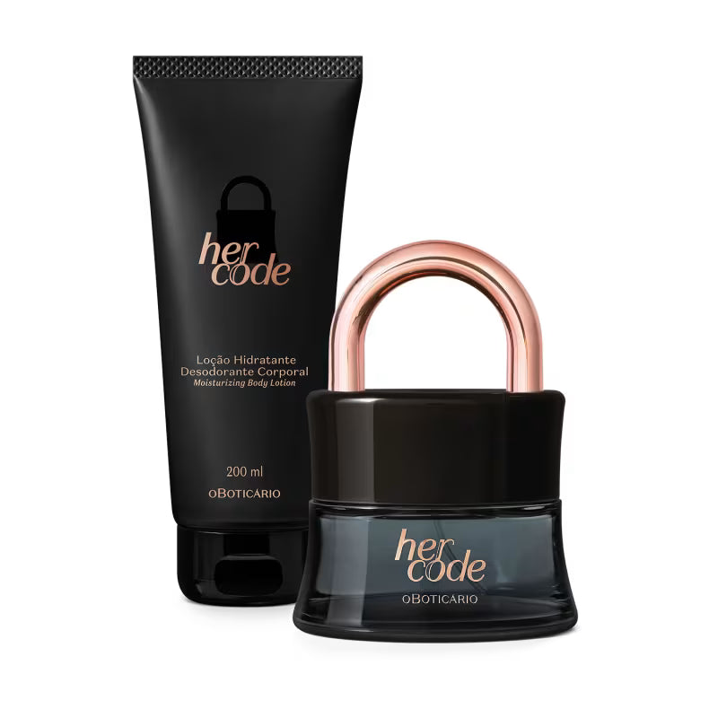 Conjunto Her Code o Boticário Feminino - Eau de Parfum 50ml + Loção Hidratante Desodorante Corporal 200ml