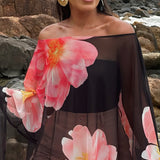 Bata em tule & top pétalas