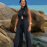 Conjunto Top & Calça/Macacão Preto