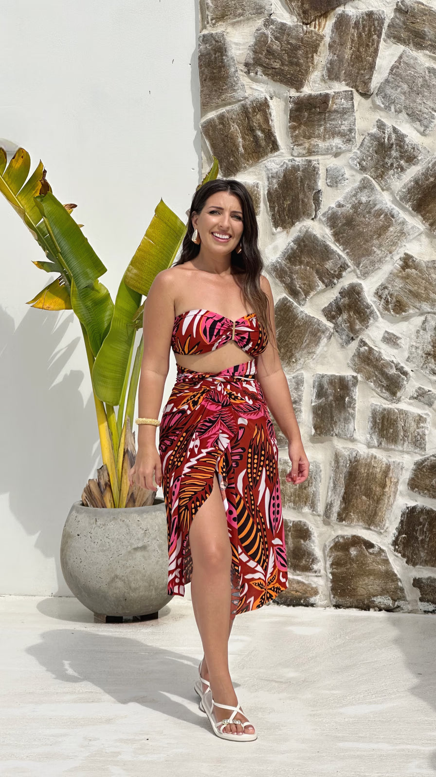 Conjunto Top & Saída Alaya Curta - Meu jardim