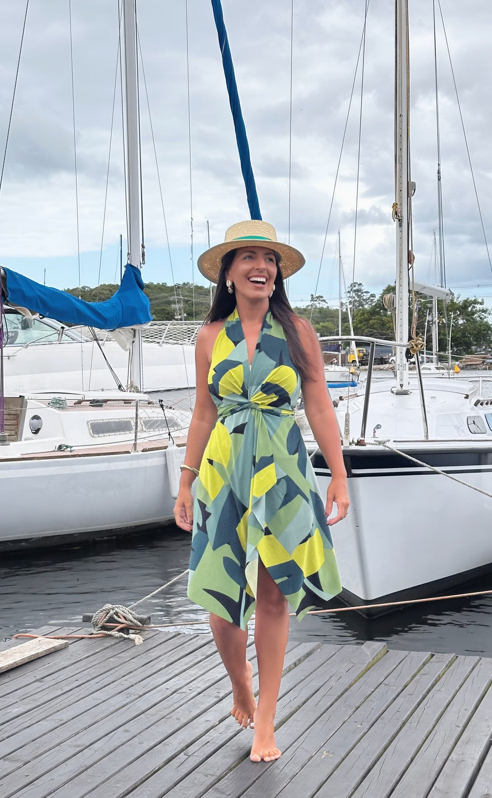 Conjunto Top & Saída Alaya curta - Tropicália verde