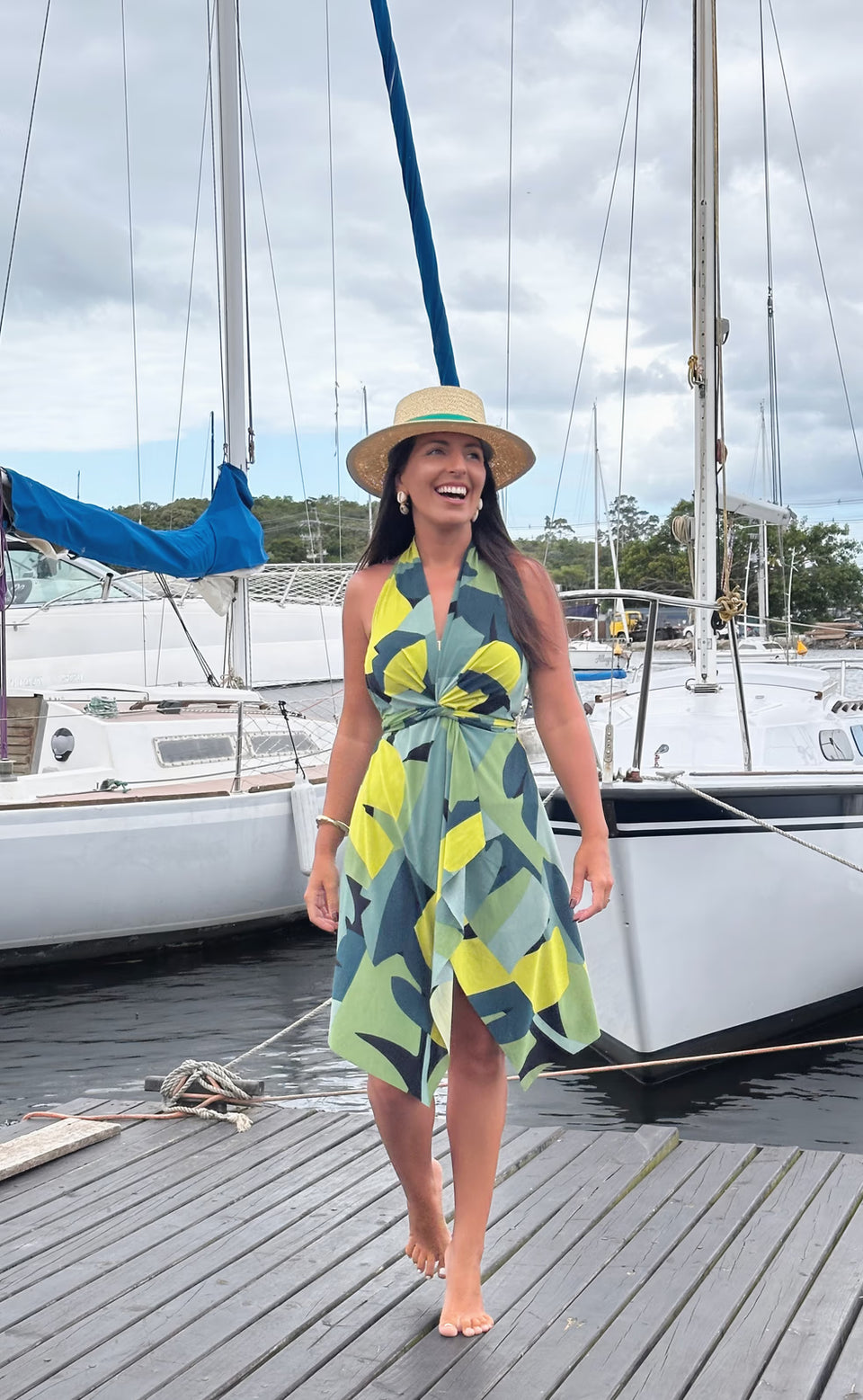 Conjunto Top & Saída Alaya curta - Tropicália verde