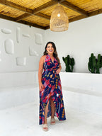 Conjunto Top & Saída Alaya curta  -  Paraíso Pintado Azul