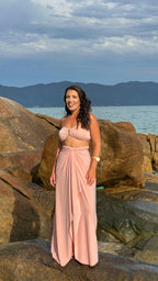 Conjunto Top & Saída Alaya longa - Peróla