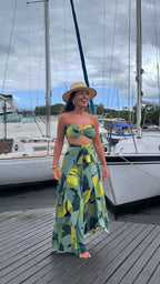 Conjunto Top & Calça Macacão - Tropicália Verde