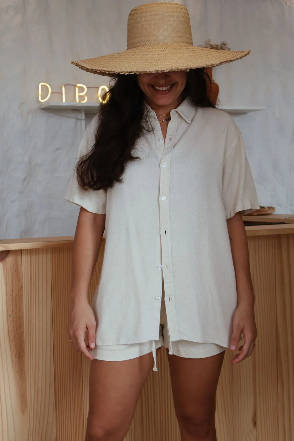 Camisa Linho Areia Clara