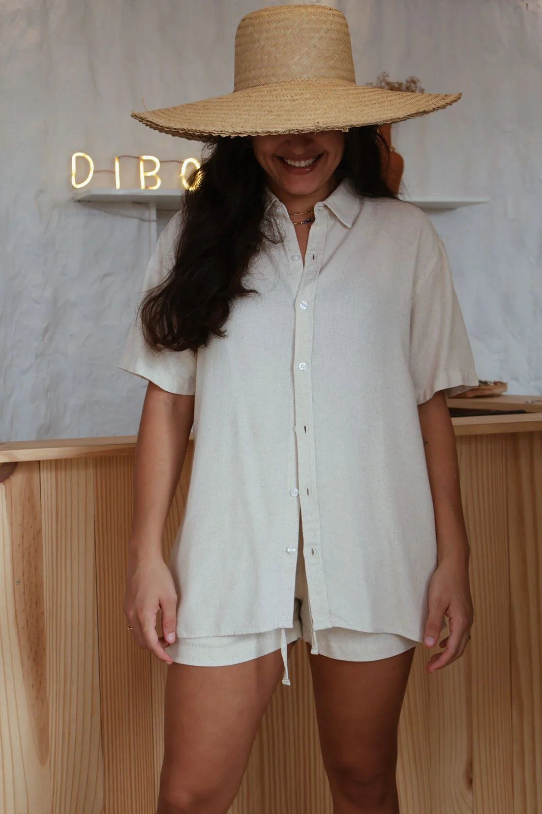 Camisa Linho Areia Clara