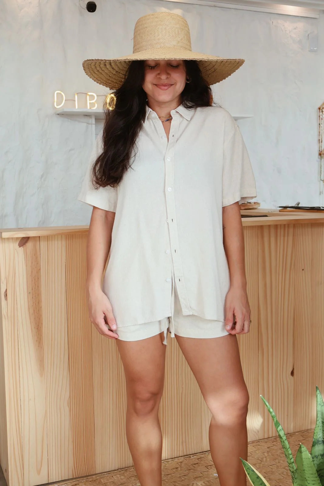 Camisa Linho Areia Clara