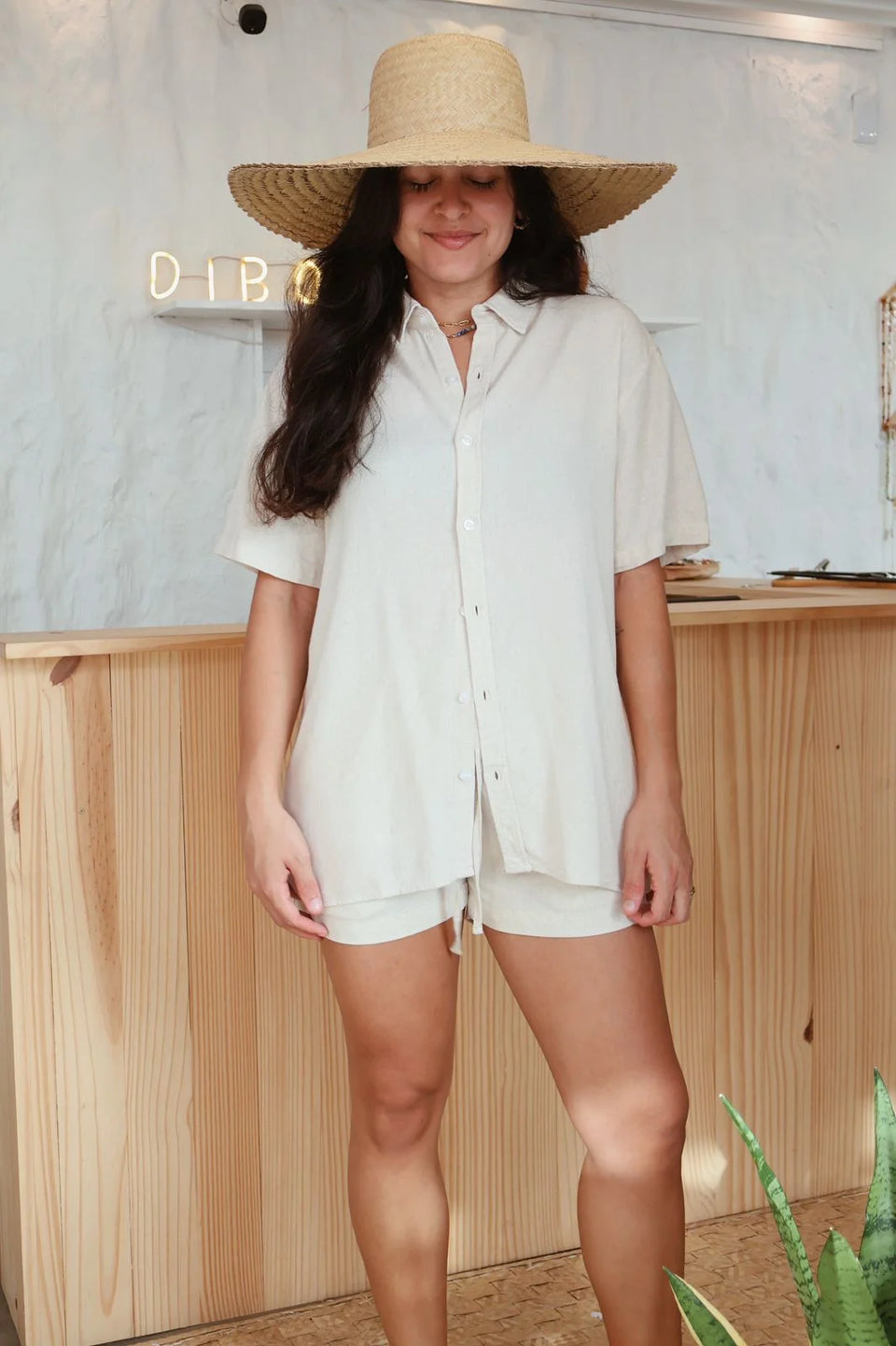 Camisa Linho Areia Clara